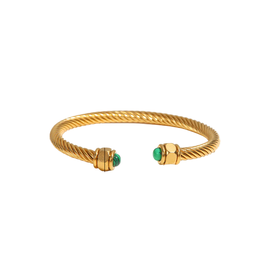 Dames Open Bangle Armband 18K Verguld