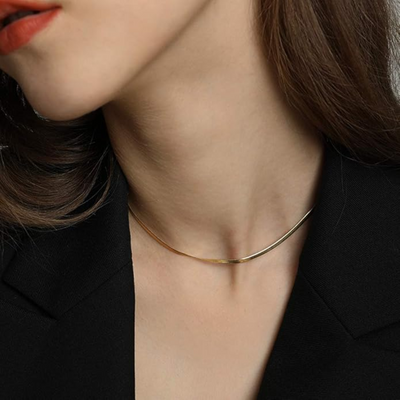 3mm Vergulde Dames Herringbone Ketting