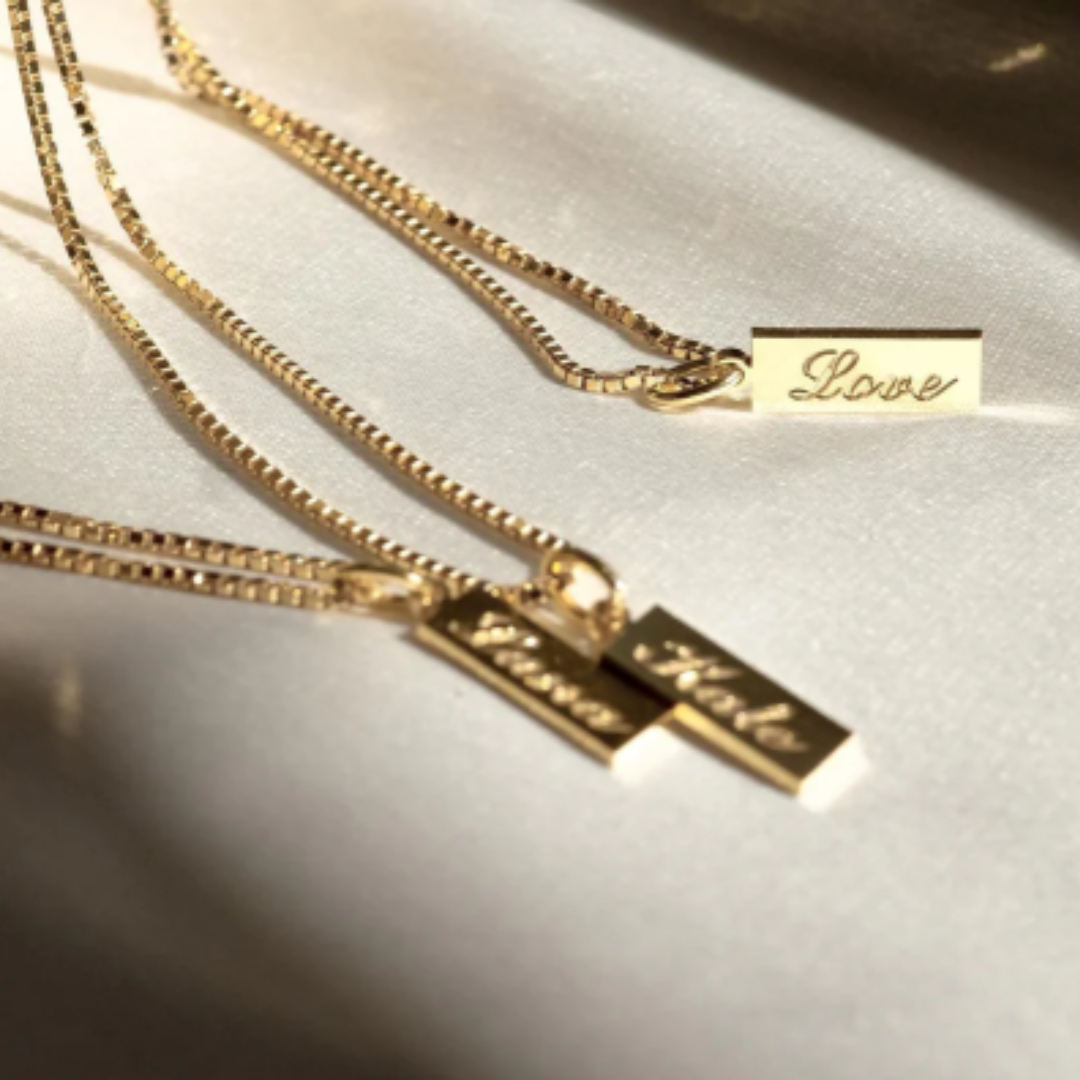 Dames Gepersonaliseerde Naamplaat Ketting