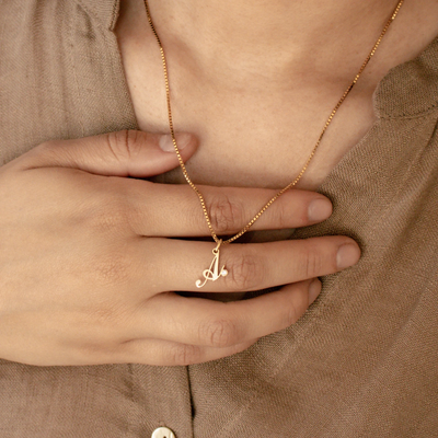 Dames Sterling Zilver Gepersonaliseerde Initiaal Geboortesteen Ketting