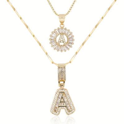 Dubbele Initialen Ketting Set Dames