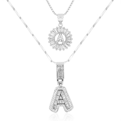 Dubbele Initialen Ketting Set Dames