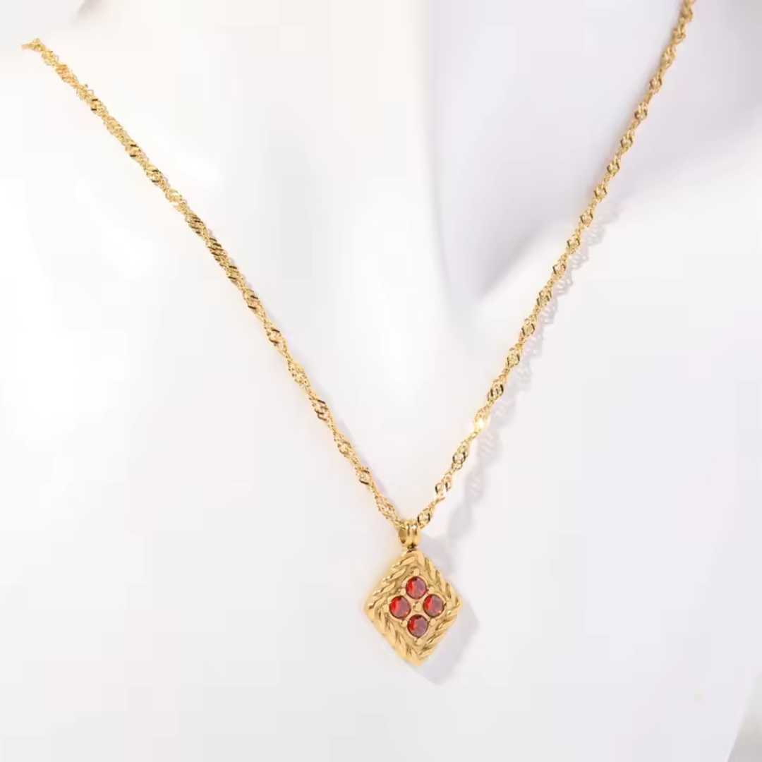 Dames Geboortesteen Ketting Gepersonaliseerd S925 Sterling