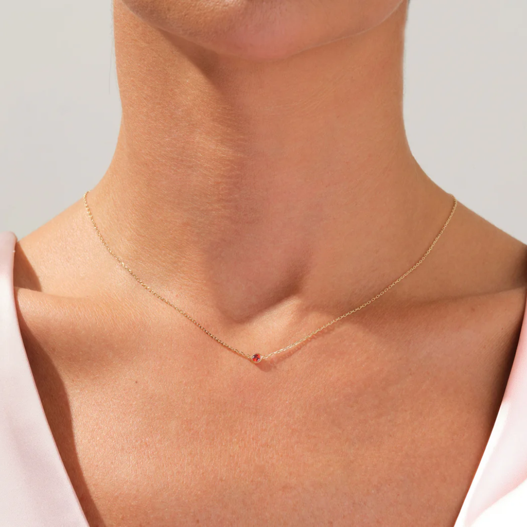Gepersonaliseerde Familie Geboortesteen Ketting
