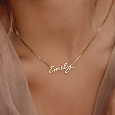 Dames Gepersonaliseerde Box Chain Naam Ketting