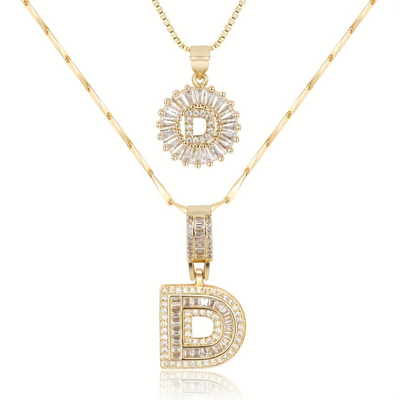 Dubbele Initialen Ketting Set Dames