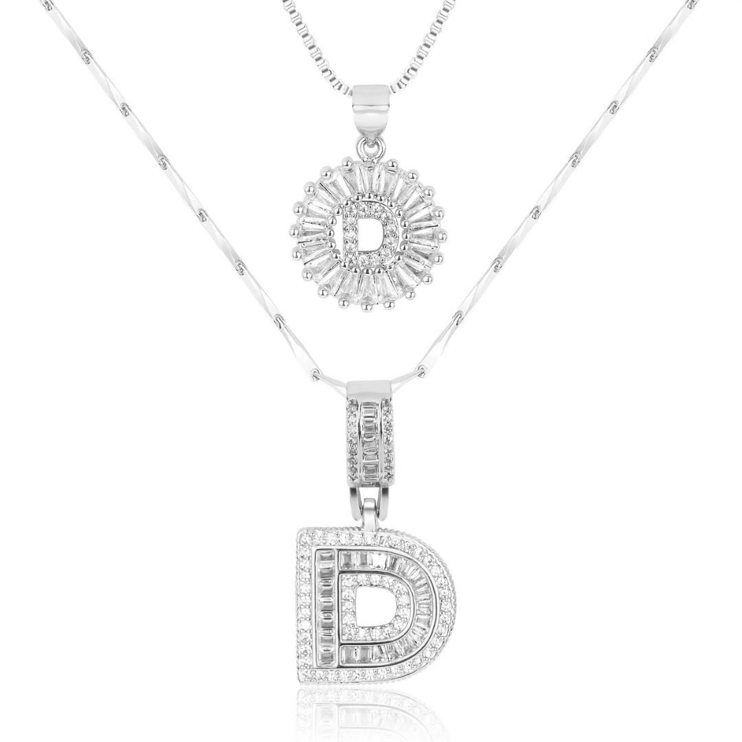 Dubbele Initialen Ketting Set Dames