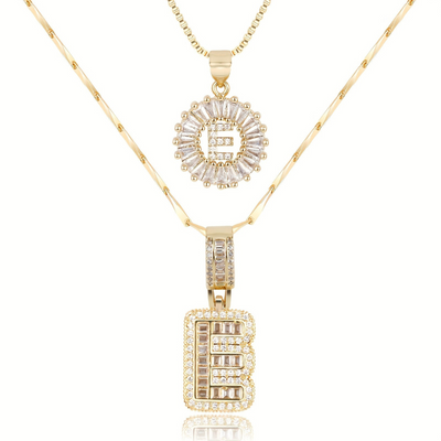 Dubbele Initialen Ketting Set Dames