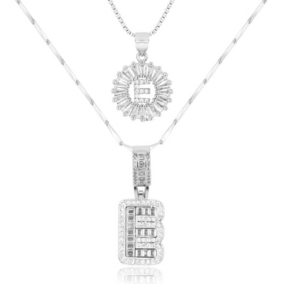Dubbele Initialen Ketting Set Dames