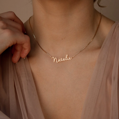 Dames Gepersonaliseerde Box Chain Naam Ketting