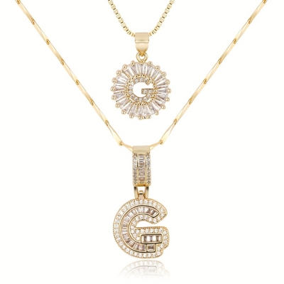 Dubbele Initialen Ketting Set Dames