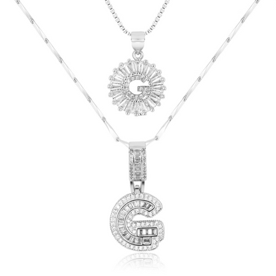 Dubbele Initialen Ketting Set Dames
