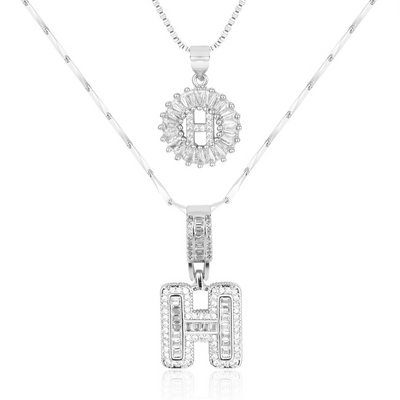 Dubbele Initialen Ketting Set Dames