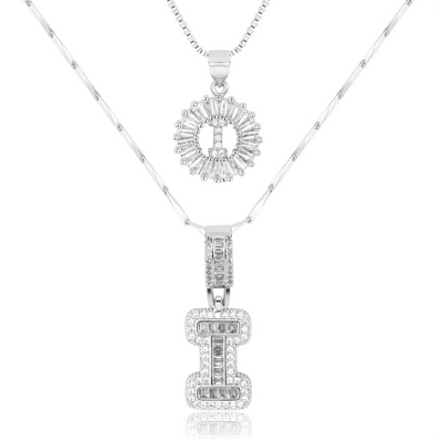 Dubbele Initialen Ketting Set Dames