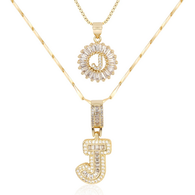 Dubbele Initialen Ketting Set Dames