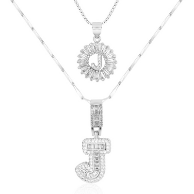 Dubbele Initialen Ketting Set Dames