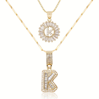 Dubbele Initialen Ketting Set Dames