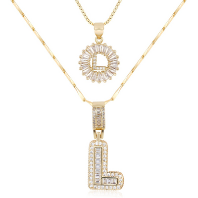 Dubbele Initialen Ketting Set Dames