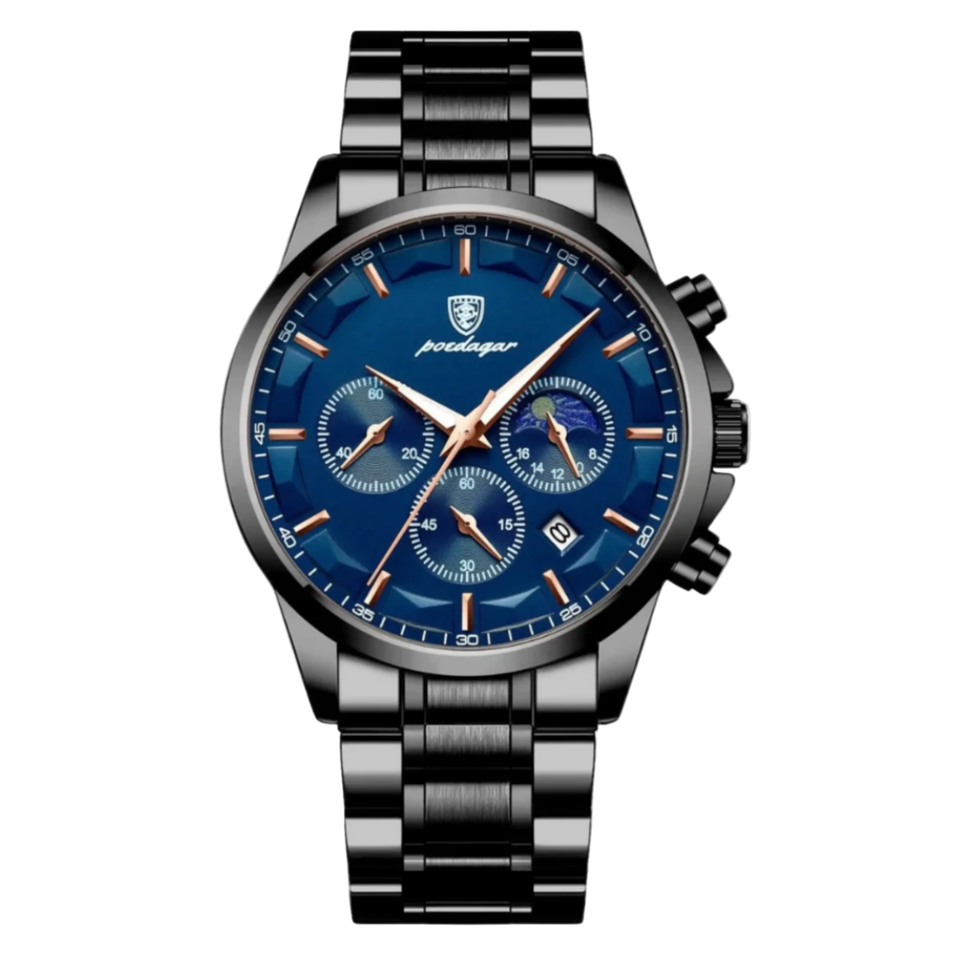 Horloge Heren Roestvrijstalen Armbandhorloge | Obsidian Harbor