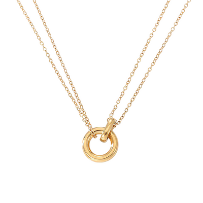 Ketting Dames Dubbele O-Ring