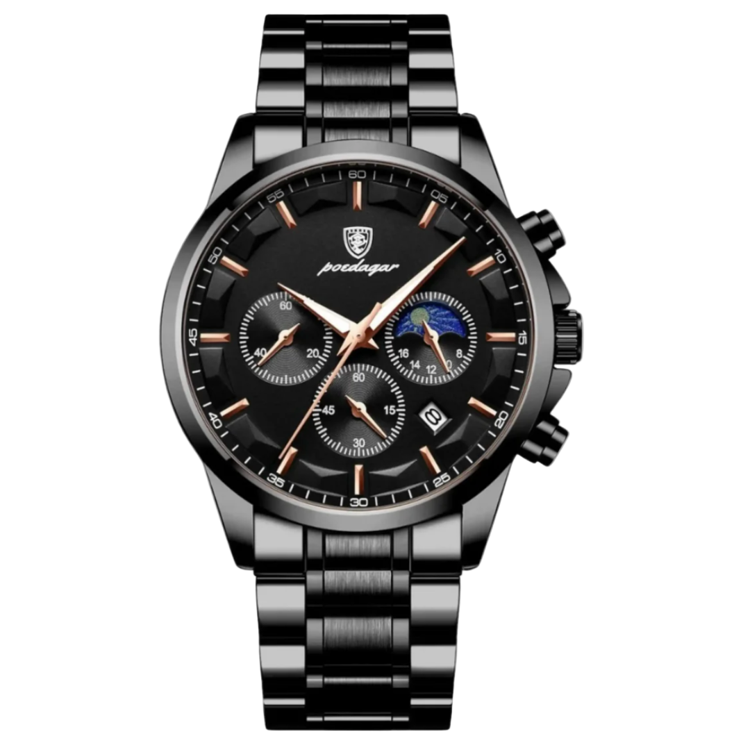 Horloge Heren Roestvrijstalen Armbandhorloge | Obsidian Harbor
