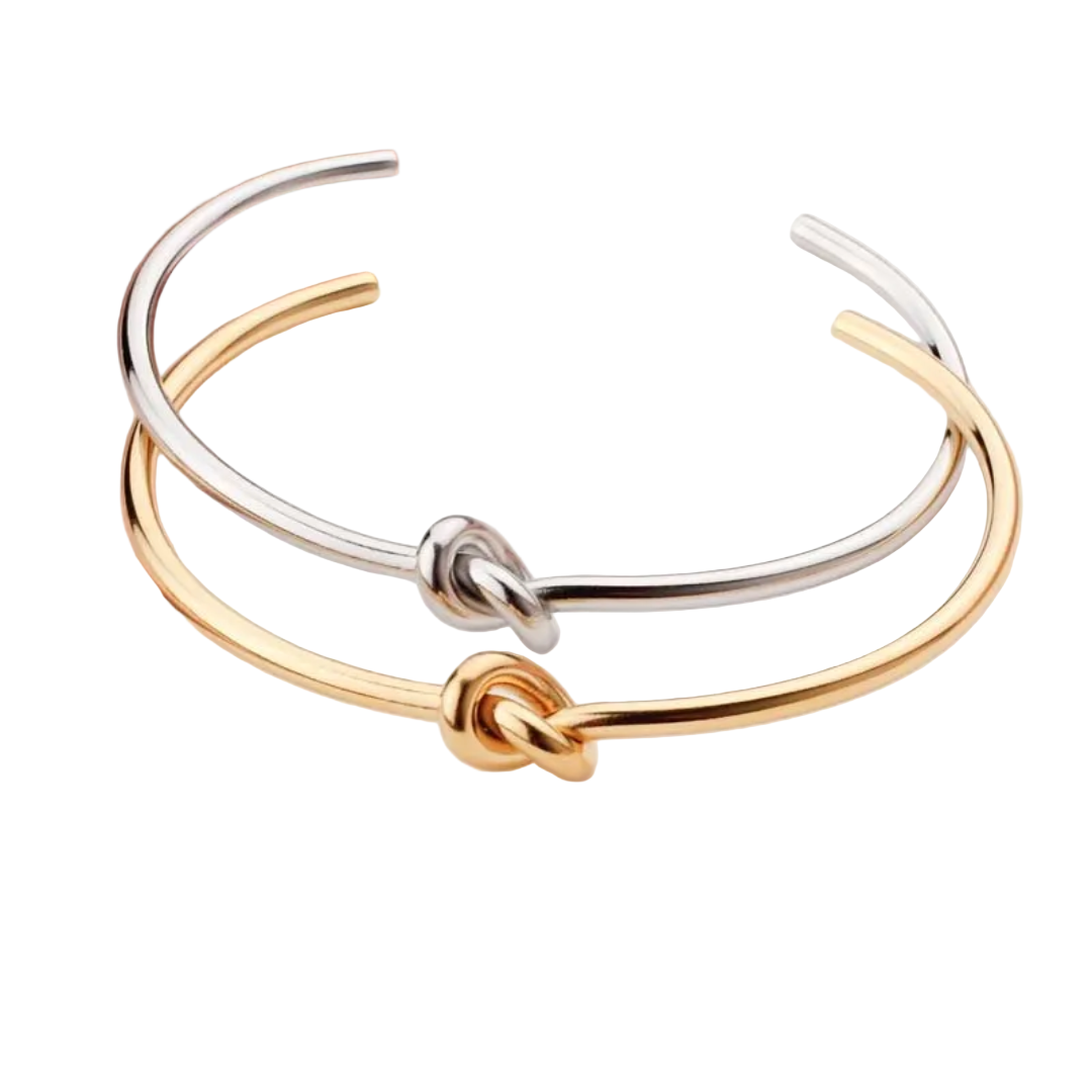 Dames Open Cuff Armband Knoop