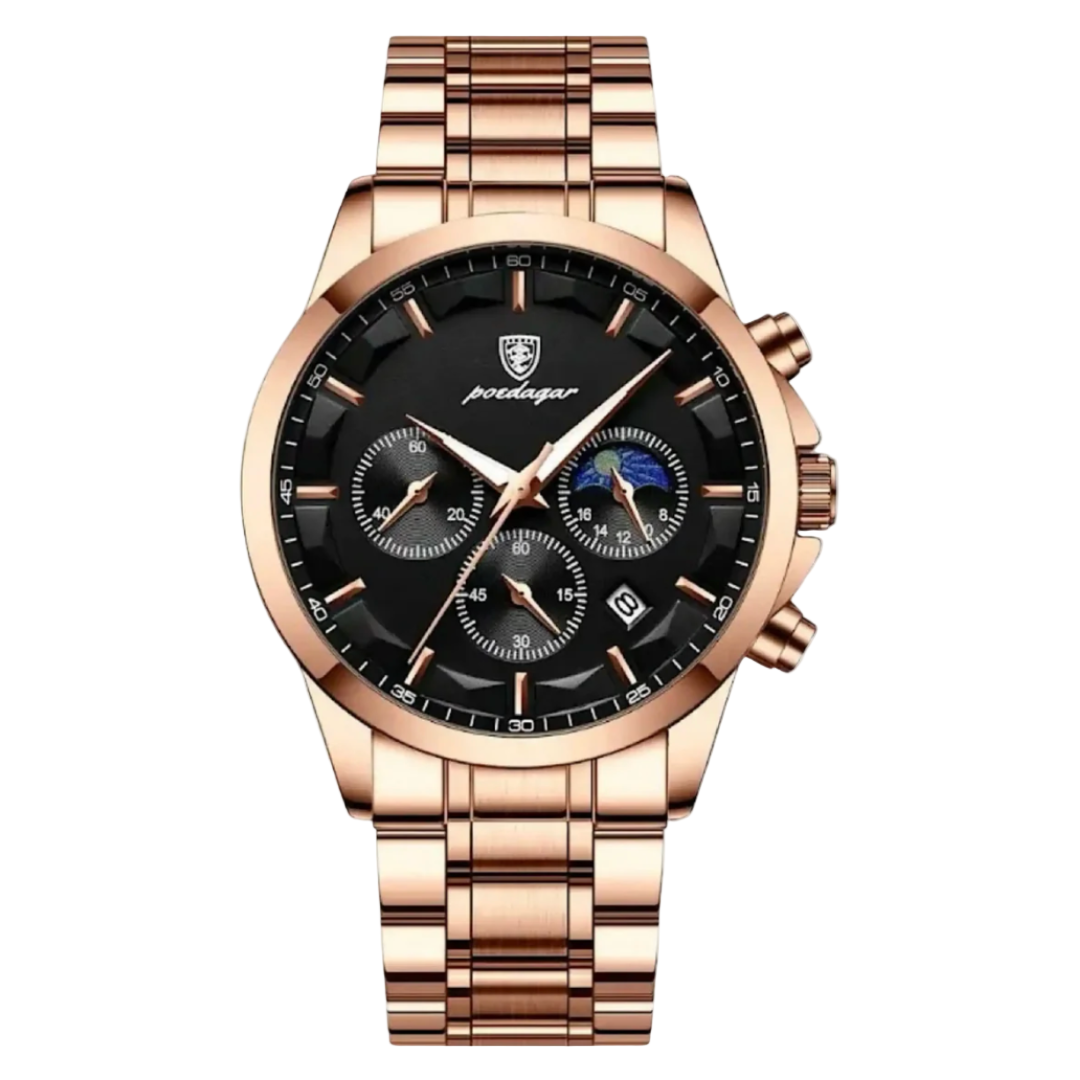 Horloge Heren Roestvrijstalen Armbandhorloge | Obsidian Harbor