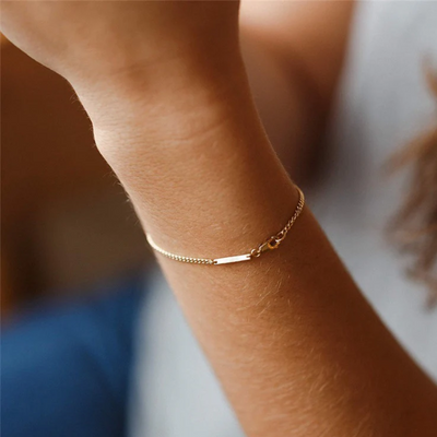 Verfijnde Vergulde Schakelarmband voor Dames