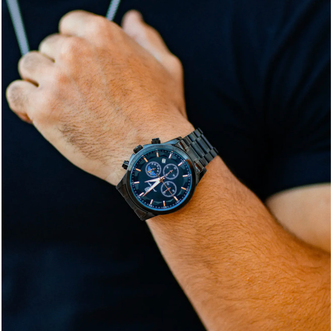 Horloge Heren Roestvrijstalen Armbandhorloge | Obsidian Harbor