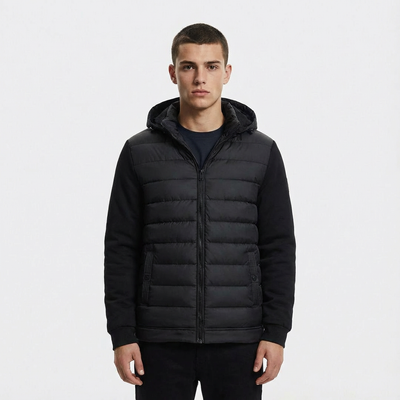 Heren Pufferjas Softshell Met Capuchon