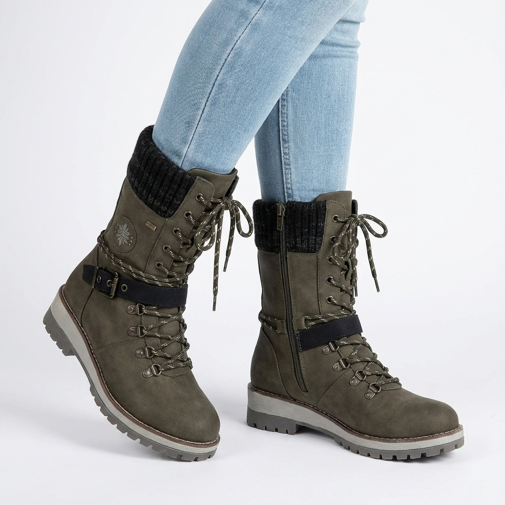 Dames Snowboots Met Veters | Antislip Zool
