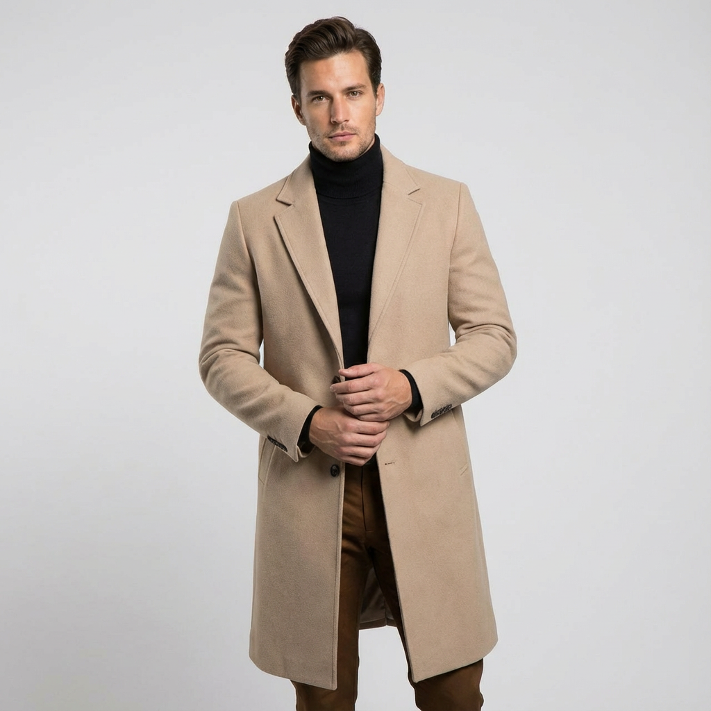 Heren Wollen Wintermantel