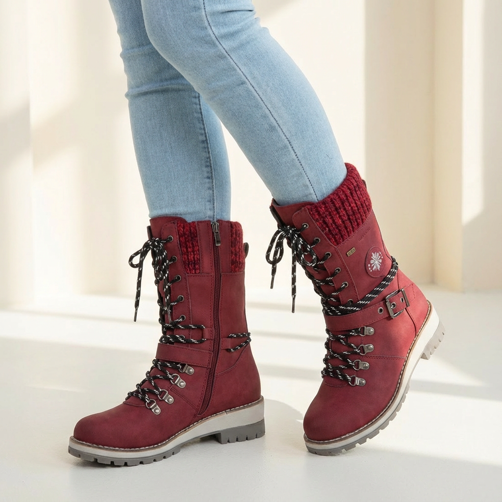 Dames Snowboots Met Veters | Antislip Zool