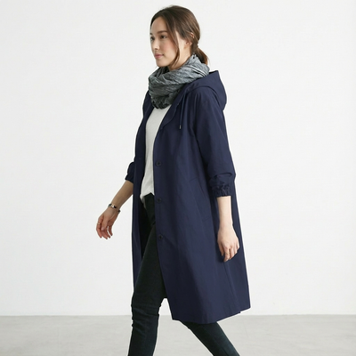 Dames Trenchcoat Met Capuchon