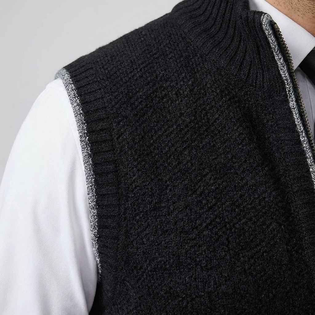 Heren Mouwloos Vest Met Rits