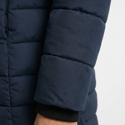 Dames Lange Pufferjas Met Capuchon