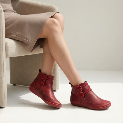 Dames Enkellaarsjes Kunstleer | Waterdicht