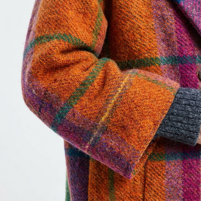 Dames Mantel Geruit | Polyester