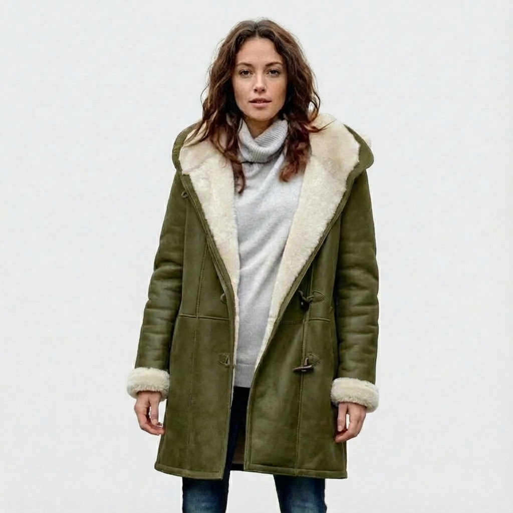 Dames Winterjas met Capuchon | Knoopsluiting