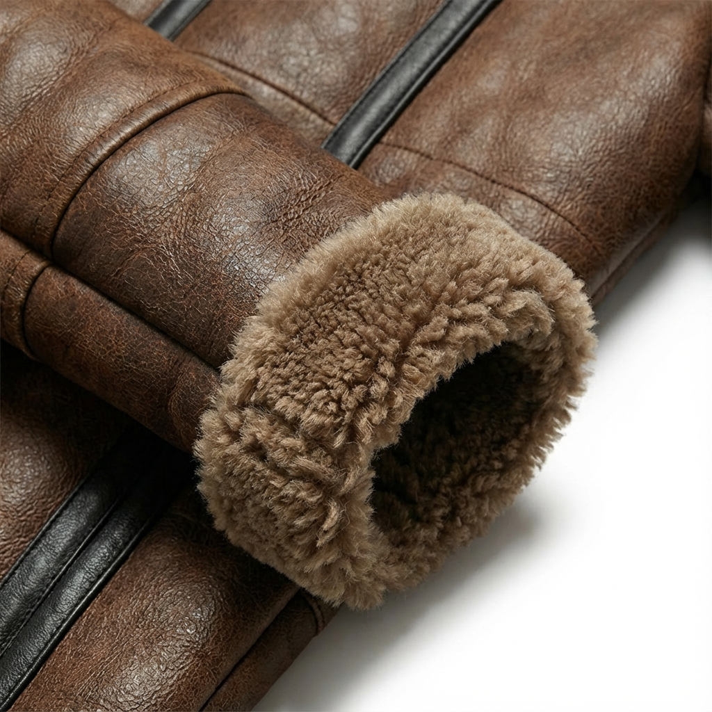 Dames Mantel Vintage Bruin | Contrasterende Kraag