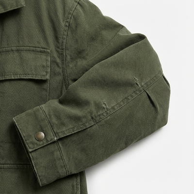 Vintage Casual Hooded Windproof Multi-pocket Work Jacket