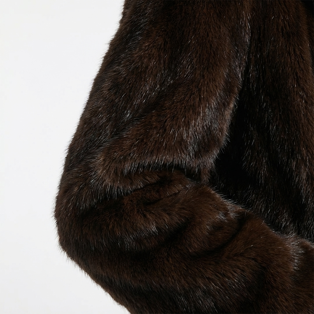 Dames Lange Kunstbont Jas