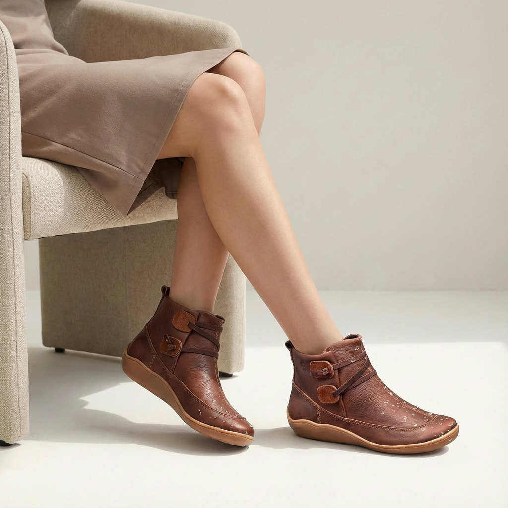 Dames Enkellaarsjes Kunstleer | Waterdicht