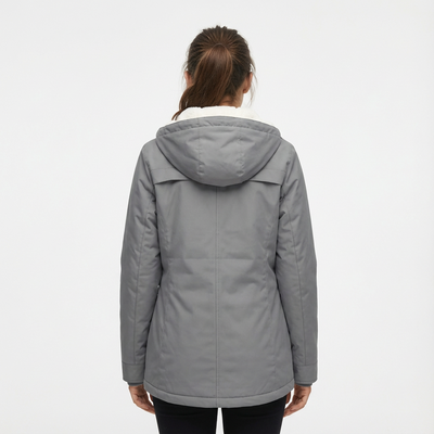 Lange Winterjacke Mit Kapuze & Futter