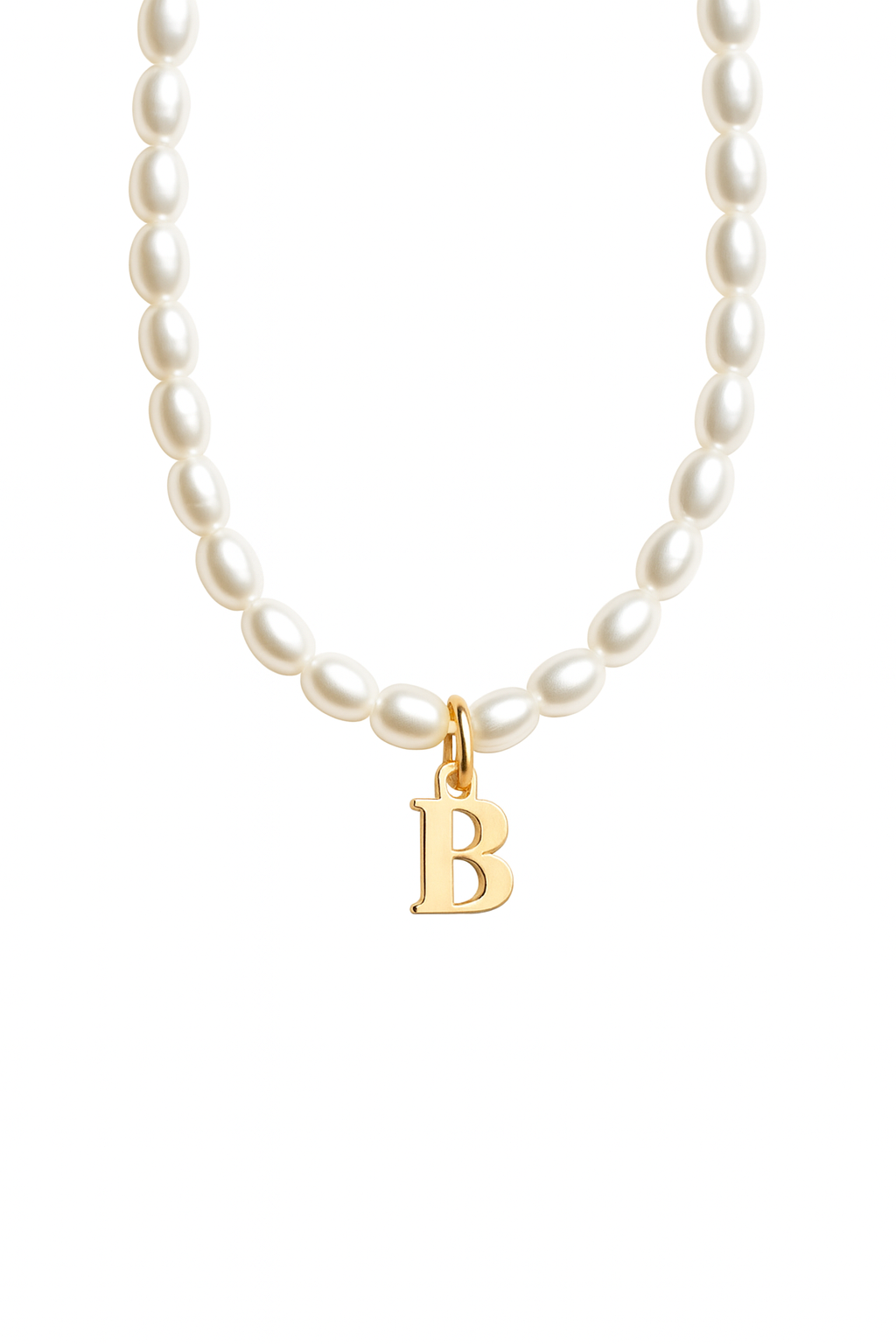 Dames Gepersonaliseerde Parel Initiaal Ketting