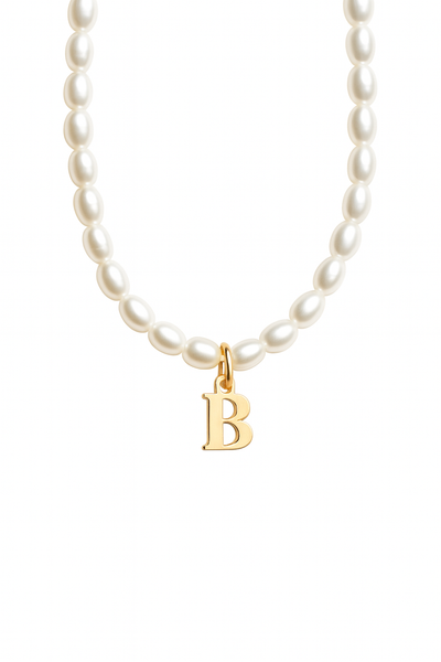 Dames Gepersonaliseerde Parel Initiaal Ketting