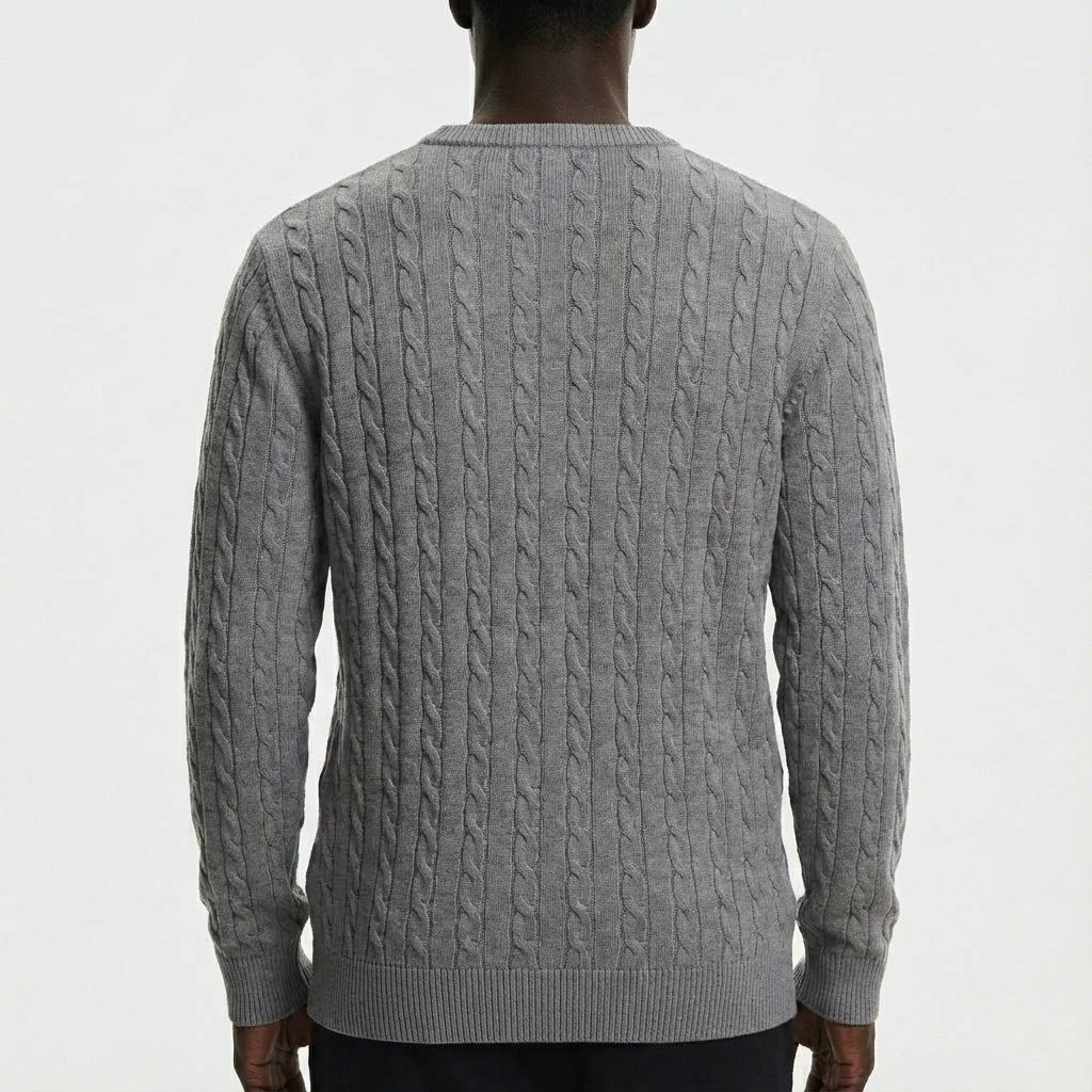 Heren Kabeltrui Katoen | Ronde Hals