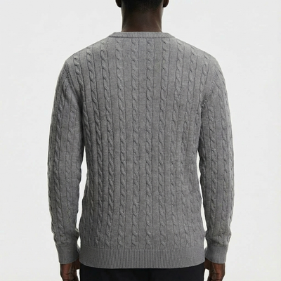 Heren Kabeltrui Katoen | Ronde Hals