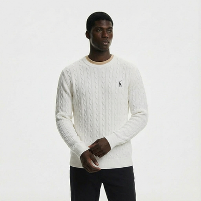 Heren Kabeltrui Katoen | Ronde Hals