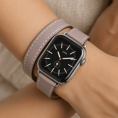 Italiaans Dubbel Leren Apple Watch Band